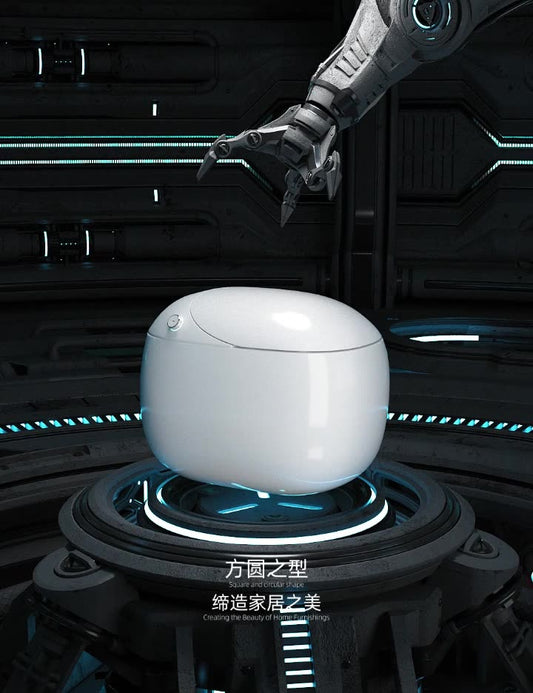 Oval Smart Toilet - All-in-One with Automatic Lid, Motion Sensor & Instant Heating