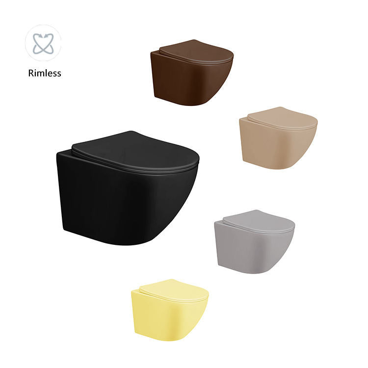 Round Wall-Mounted Toilet with Concealed Tank - CE Certified, Factory Direct