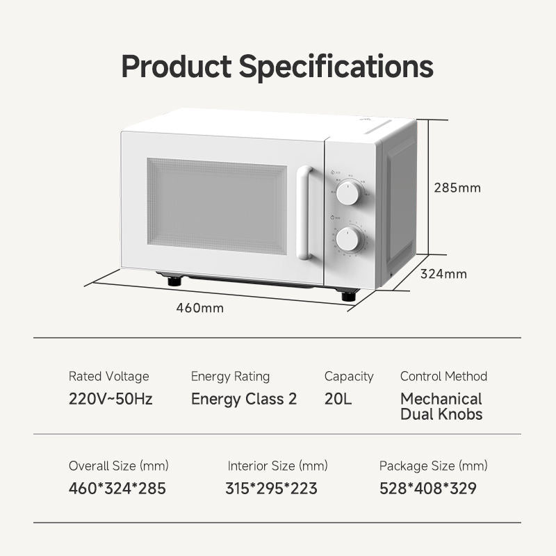 Compact Microwave Oven with Grill - 220V, High Quality for Long Use