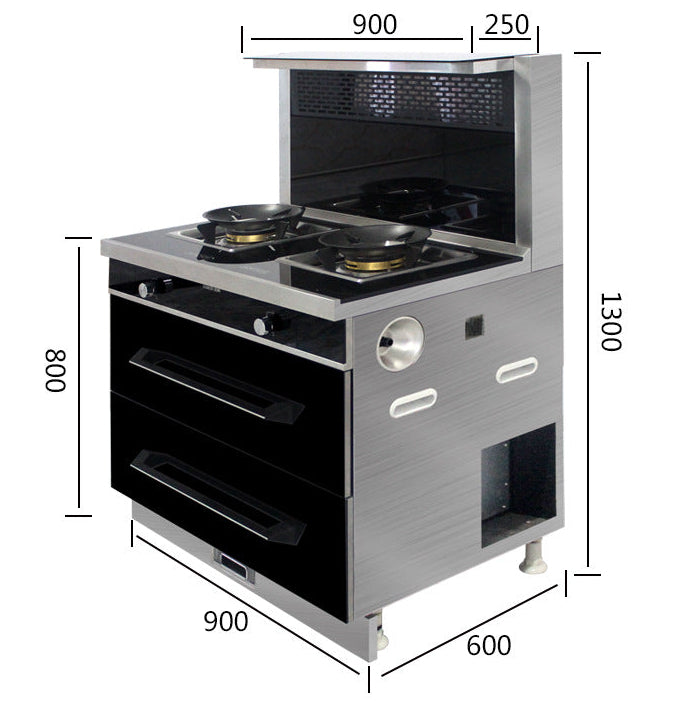 Latest Design Integrated Hob - With Powerful Cooker Hood System
