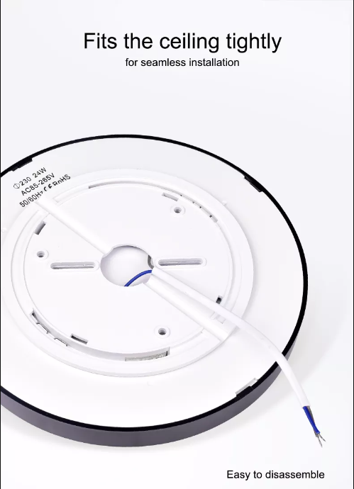 Ultra-Thin LED Ceiling Light - Round/Square for Bedroom & Kitchen