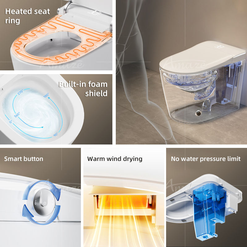 Hotel Smart Toilet - One-Piece Electric, Floor-Standing Ceramic