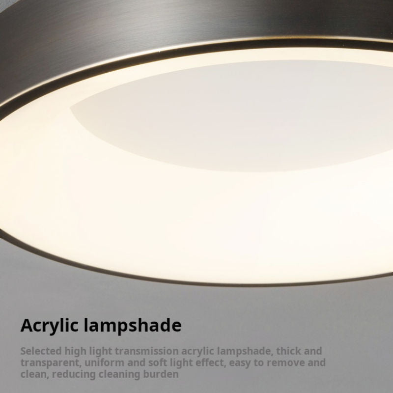 Copper Ceiling Light - Battery Powered, Surface Mount for Bedroom & Hallway