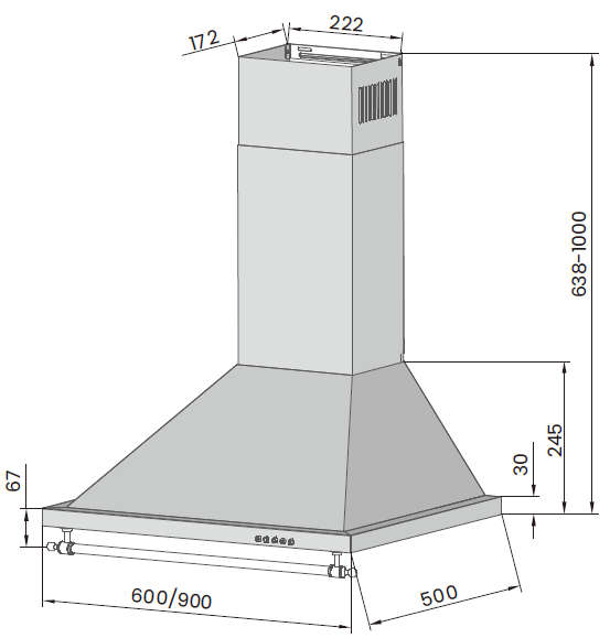 Pyramid cooker hood 1003-1