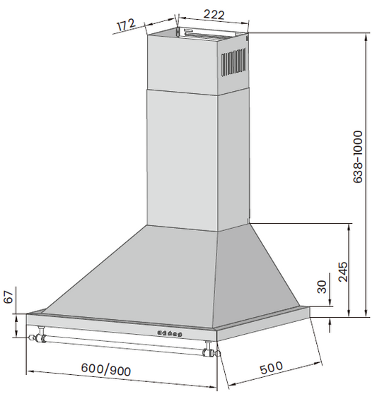 Pyramid cooker hood 1003-1