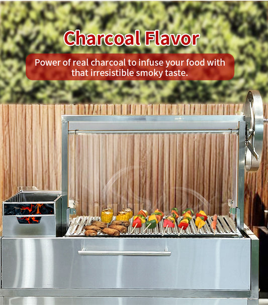 Stainless Steel Charcoal Barbecue Restaurant Grill