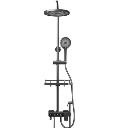 Gunmetal Brass Shower Set - Thermostatic Mixer Tap with Functions