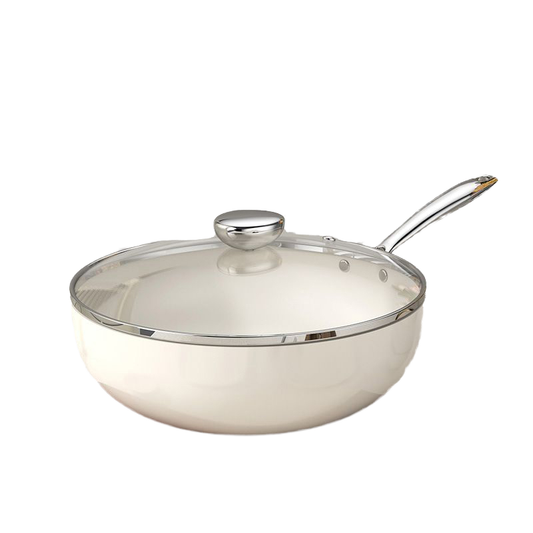 Thickened Ceramic Non-Stick Frying Pan - For Induction & Gas, Coating-Free