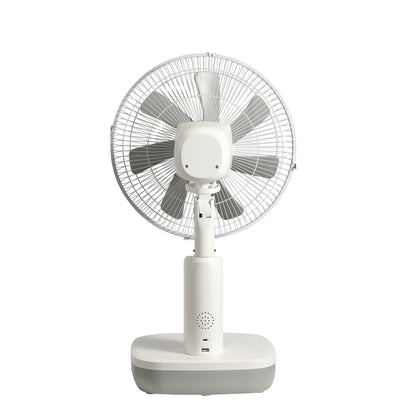 12-Inch Solar Table Fan - USB Rechargeable, Large Battery for Indoor/Outdoor