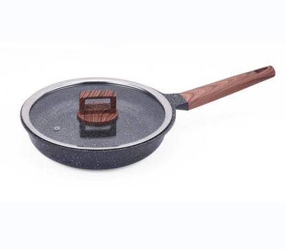 German Bevel Series Granite Pan - 24/28cm Black Non-Stick, Kitchen Set