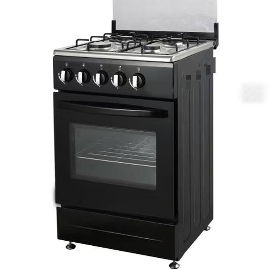Straight-View Door Commercial Range - 4 Independent Gas Burners with Separate Oven Control