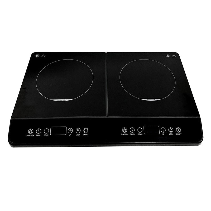 Portable 3500W Induction Cooker - 2 Burners, 8 Temperature Levels