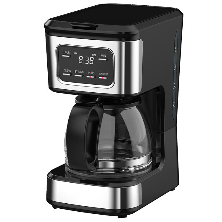 650W Programmable Drip Coffee Maker - 6 Cups, Adjustable Water Level