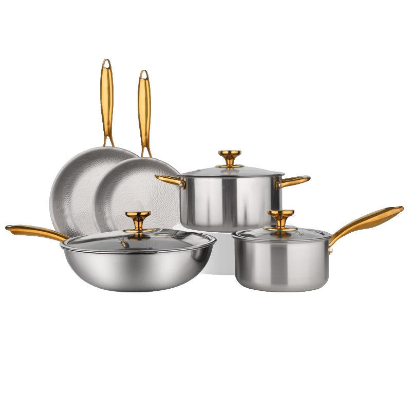 Pure Titanium Cookware Set - Non-Stick, Coating-Free, Modern Design
