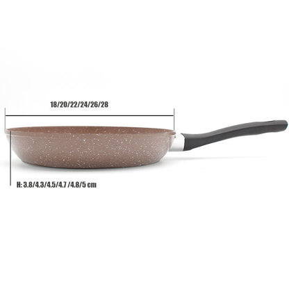 Granite Non-Stick Frying Pan - Aluminum with Wood Handle, Induction Base