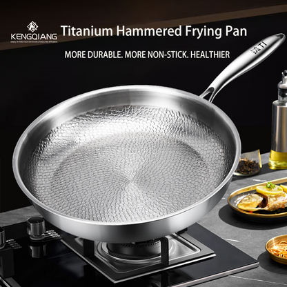Titanium Coating-Free Frying Pan - For Induction & Gas, Omelette & Steak