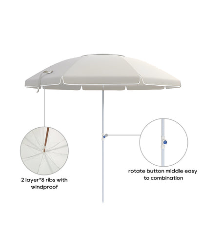 Custom Outdoor Beach Umbrella - UV Protection, Promotional Price