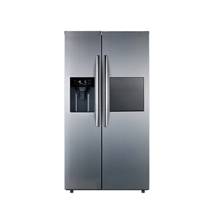 Standard-Depth, Side-by-side Refrigerator, with Ice and Water and Bar Handle Design