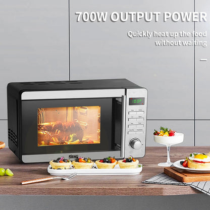 20L Portable Compact Microwave Oven, 220V High-Quality for Dorm, Office & Travel