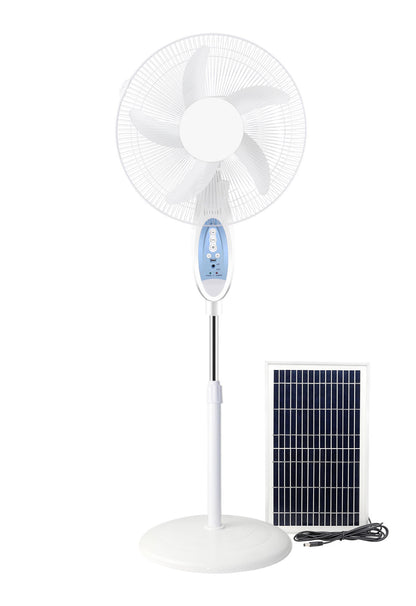 Remote-controlled solar panel battery-powered water mist fan, low-noise outdoor camping, home, car, garage use.