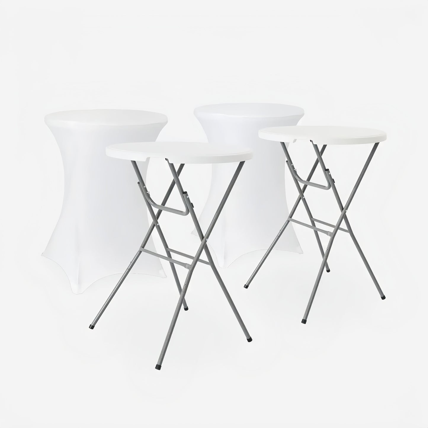 80cm High Plastic Bar Table - Round White Commercial Furniture