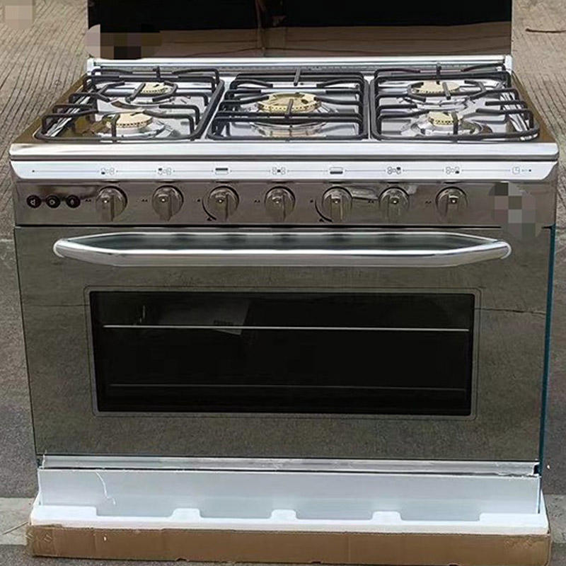 Commercial 36" Gas Range with Steam Baking - 5 Sealed Burners & Built-in Convection Oven