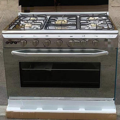 Commercial 36" Gas Range with Steam Baking - 5 Sealed Burners & Built-in Convection Oven