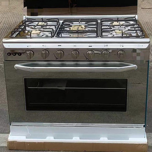 Commercial 36" Gas Range with Steam Baking - 5 Sealed Burners & Built-in Convection Oven