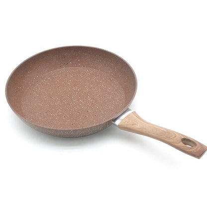 Granite Non-Stick Frying Pan - Aluminum with Wood Handle, Induction Base