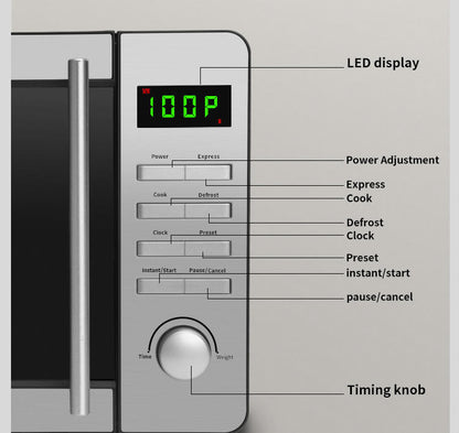 20L Portable Compact Microwave Oven, 220V High-Quality for Dorm, Office & Travel