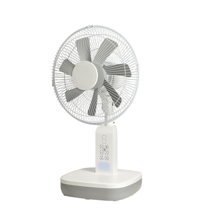 12-Inch Solar Table Fan - USB Rechargeable, Large Battery for Indoor/Outdoor