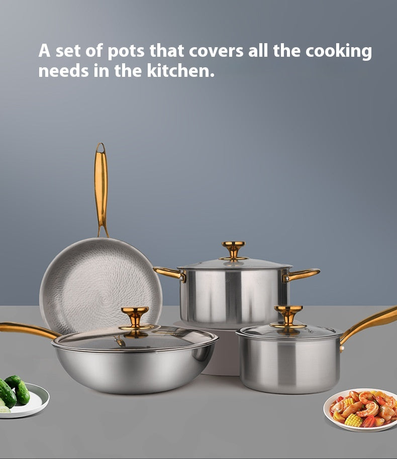 Pure Titanium Cookware Set - Non-Stick, Coating-Free, Modern Design