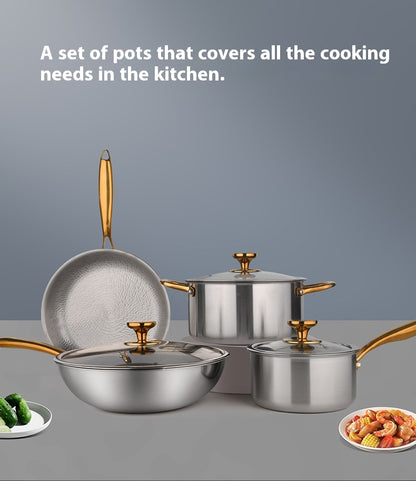 Pure Titanium Cookware Set - Non-Stick, Coating-Free, Modern Design