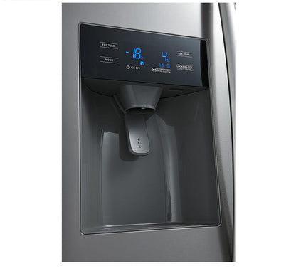 Standard-Depth, Side-by-side Refrigerator, with Ice and Water and Bar Handle Design