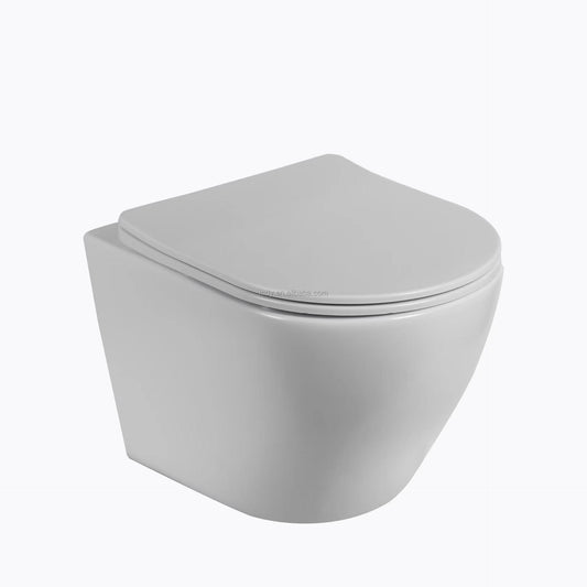Round Wall-Mounted Toilet with Concealed Tank - CE Certified, Factory Direct
