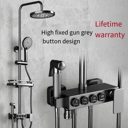 Gunmetal Brass Shower Set - Thermostatic Mixer Tap with Functions