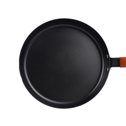 3-Piece Cast Iron Cookware Set - Wood Handle, Non-Stick Frying Pans