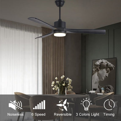 Ultra-Quiet BLDC Solar Ceiling Fan - Multi-Color Change, Remote Control for Home & Hotel Use