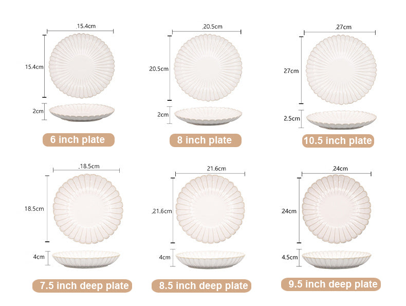 White Porcelain Dinnerware Set - Plates & Bowls for Restaurant Stock