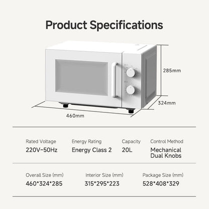 Compact Microwave Oven with Grill - 220V, High Quality for Long Use