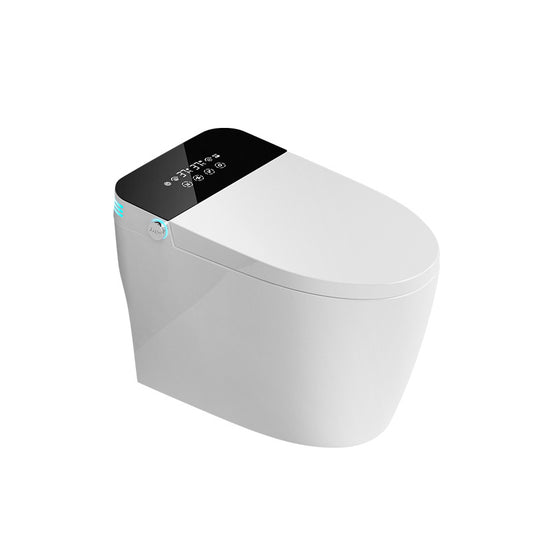 Smart Toilet with Foam Shield & Vortex Siphon Flush - Square Design, Mood Lighting, No Water Pressure Required