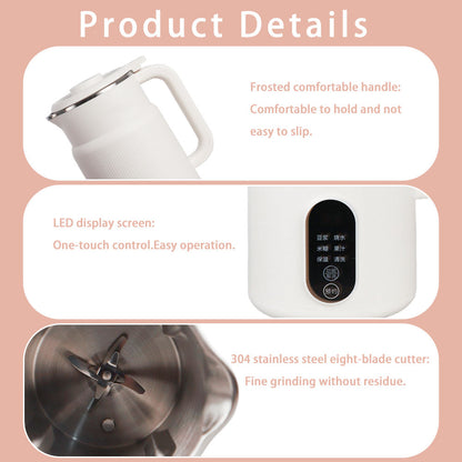 800ml Auto Milk Maker - for Soy/Oat/Coconut, Hot & Cold Function