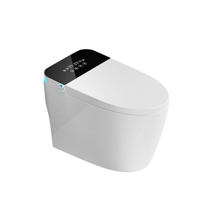 Smart Toilet with Foam Shield & Vortex Siphon Flush - Square Design, Mood Lighting, No Water Pressure Required