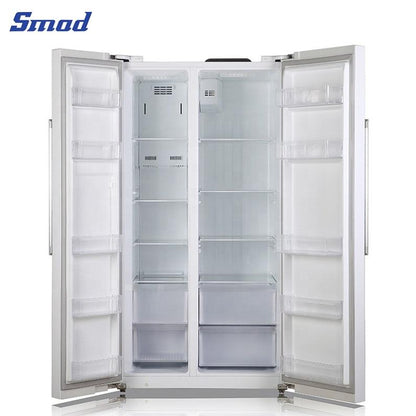Standard-Depth, Side-by-side Refrigerator, with Ice and Water and Bar Handle Design