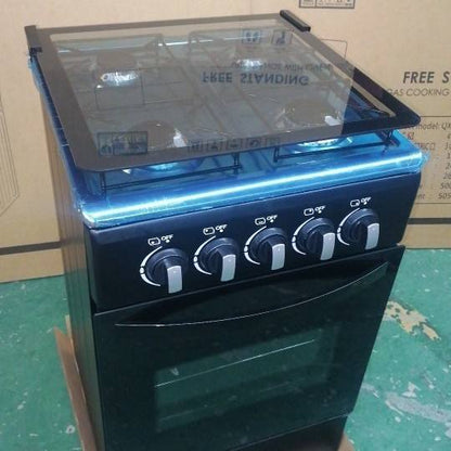 Straight-View Door Commercial Range - 4 Independent Gas Burners with Separate Oven Control