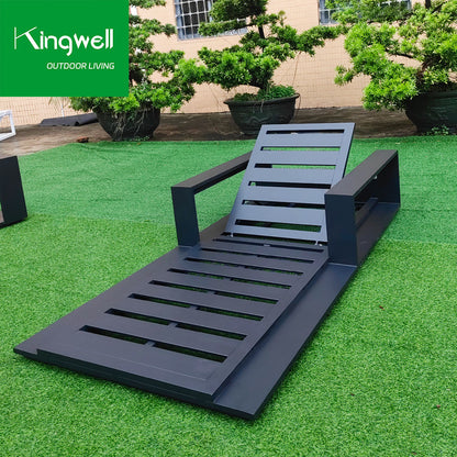 Outdoor Aluminum Sun Lounger - for Hotel, Villa, Beach & Patio