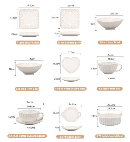 White Porcelain Dinnerware Set - Plates & Bowls for Restaurant Stock