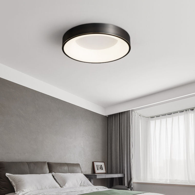 Copper Ceiling Light - Battery Powered, Surface Mount for Bedroom & Hallway