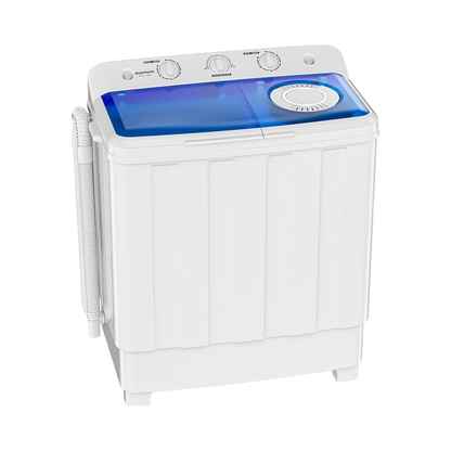 7kg Portable Twin Tub Washer - Semi-Auto, Compact Top Load