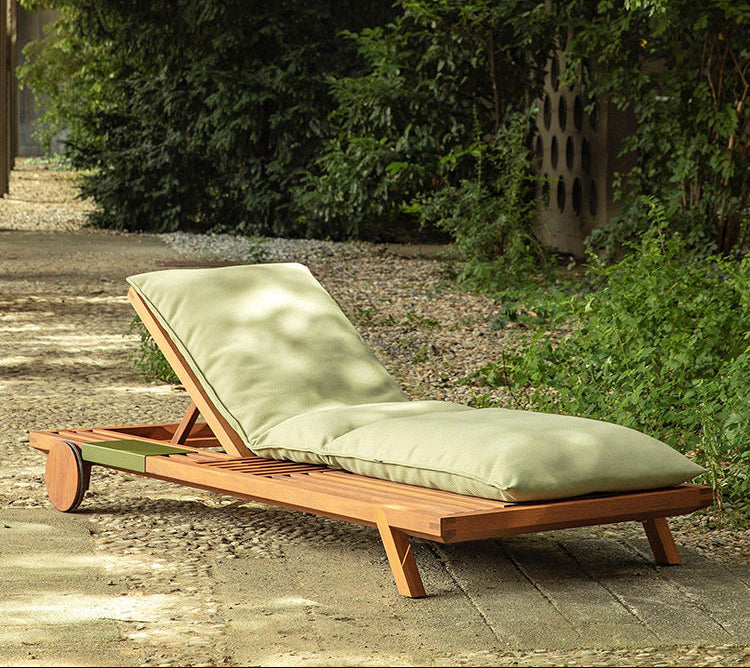 Modern Teak Sunbed - Hotel & Villa Poolside Lounger Furniture